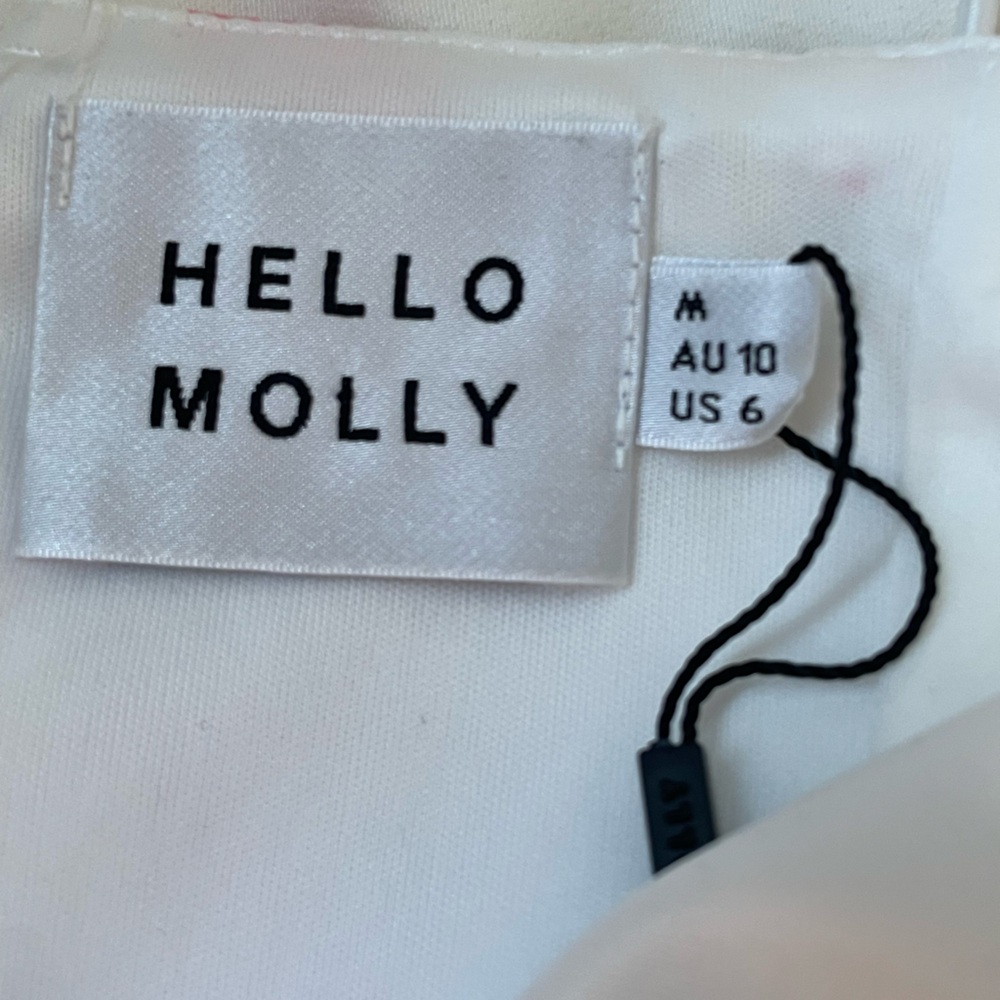 NWT Hello Molly Rio Vista Dress. White grounded pink floral print. Size 6/Medium - Picture 10 of 13